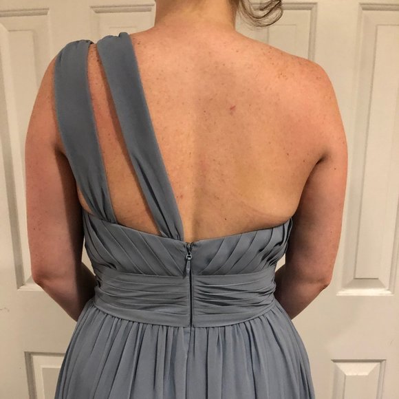 Molly | Azazie Bridesmaid Dress | Dusty Blue Color - Picture 4 of 16